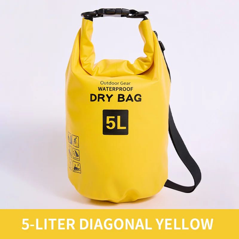 Sinodiving 500D Waterproof Swimming Bag Dry Sack 2/5/10/15/20/30L Waterproof Floating Dry Gear Bags For Boating Fishing Rafting