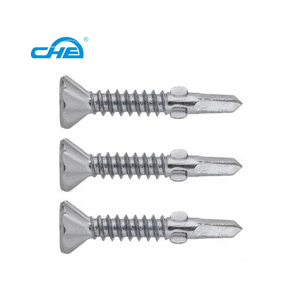 China Manufacturer Non-slip Countersunk Head CSK Self Drilling Screws With Ears Or With Wing