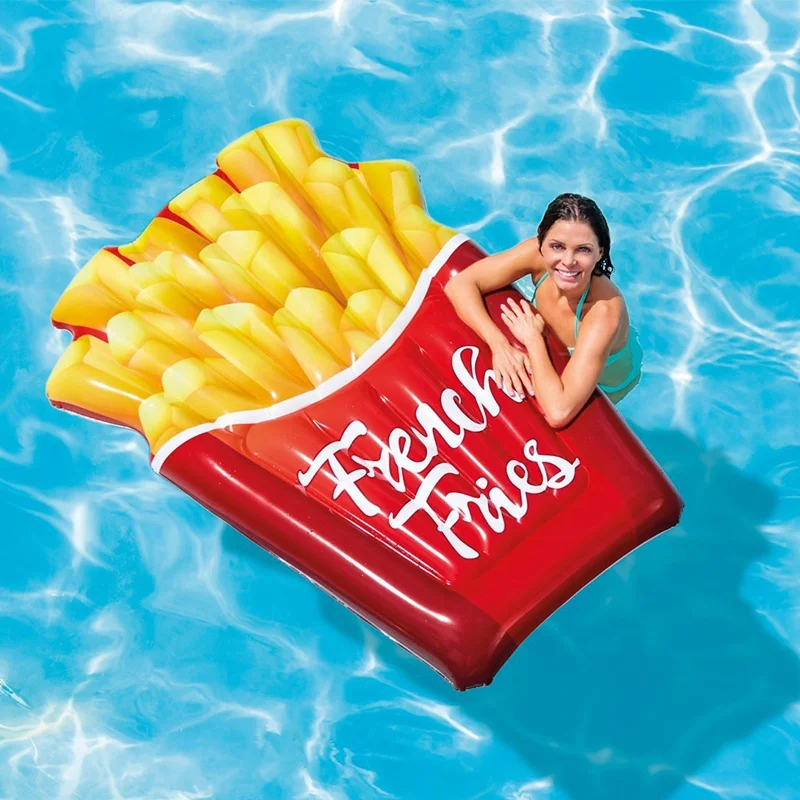Floating Tray for Pool Floats Toys Inflatables Water French Fries Shape Inflatable Float Party