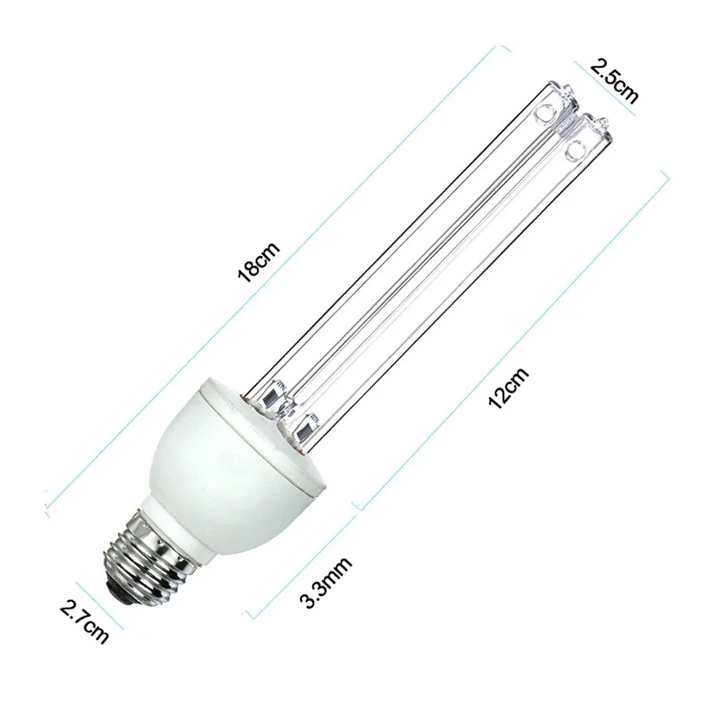 UVC ultraviolet lamp household kindergarten ozone removing mite light E27 ultraviolet lamp tube E27 bulb 110V 220V
