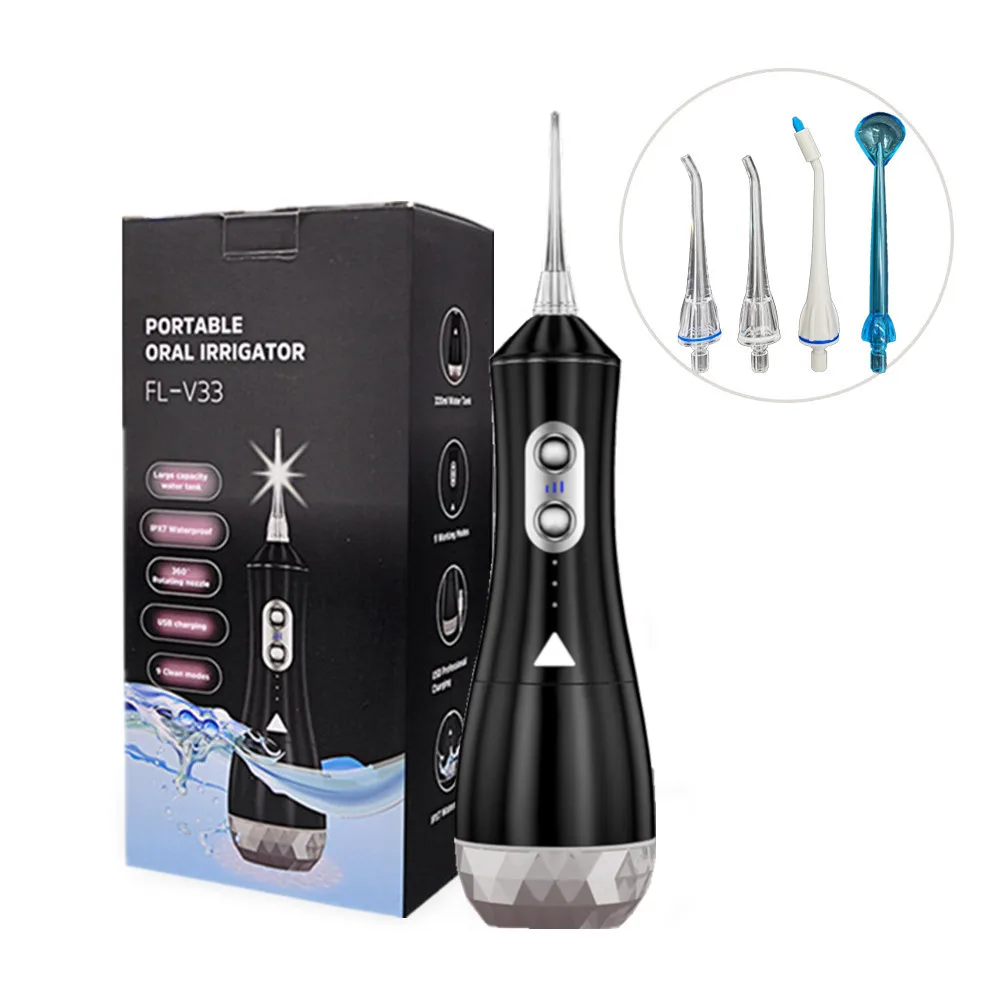 Ultra Sonic Water Flosser Electric Toothbrush Kit Oral Irrigator Usb Rechargeable Pressure Flosser Dental For Travel Portable