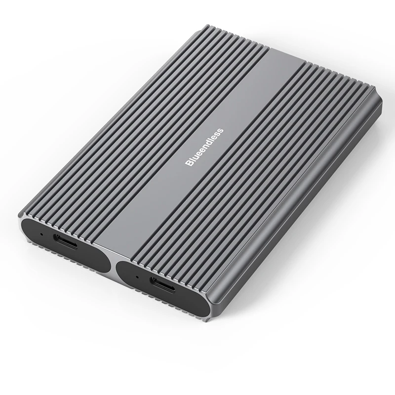 New arrival aluminum screwless dual bay m.2 nvme ssd 4tb m.2 ngff msata ssd to sata 3.0 m.2 nvme case