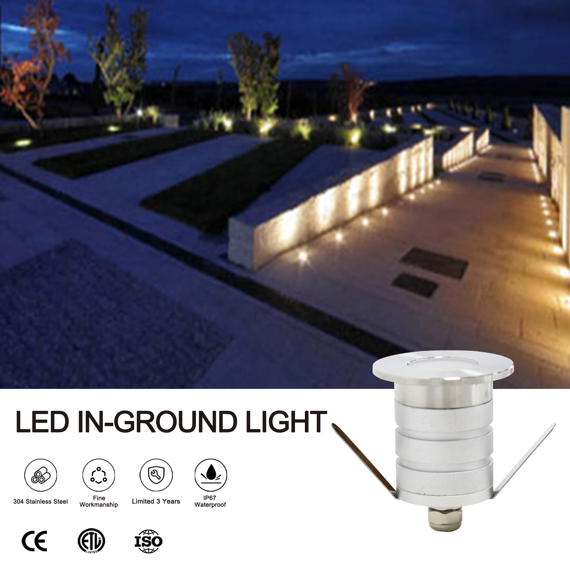RGL-W6814 Round Led Outdoor Deck Light Low Voltage Landscape Lights for Garden Lighting With Factory Sales