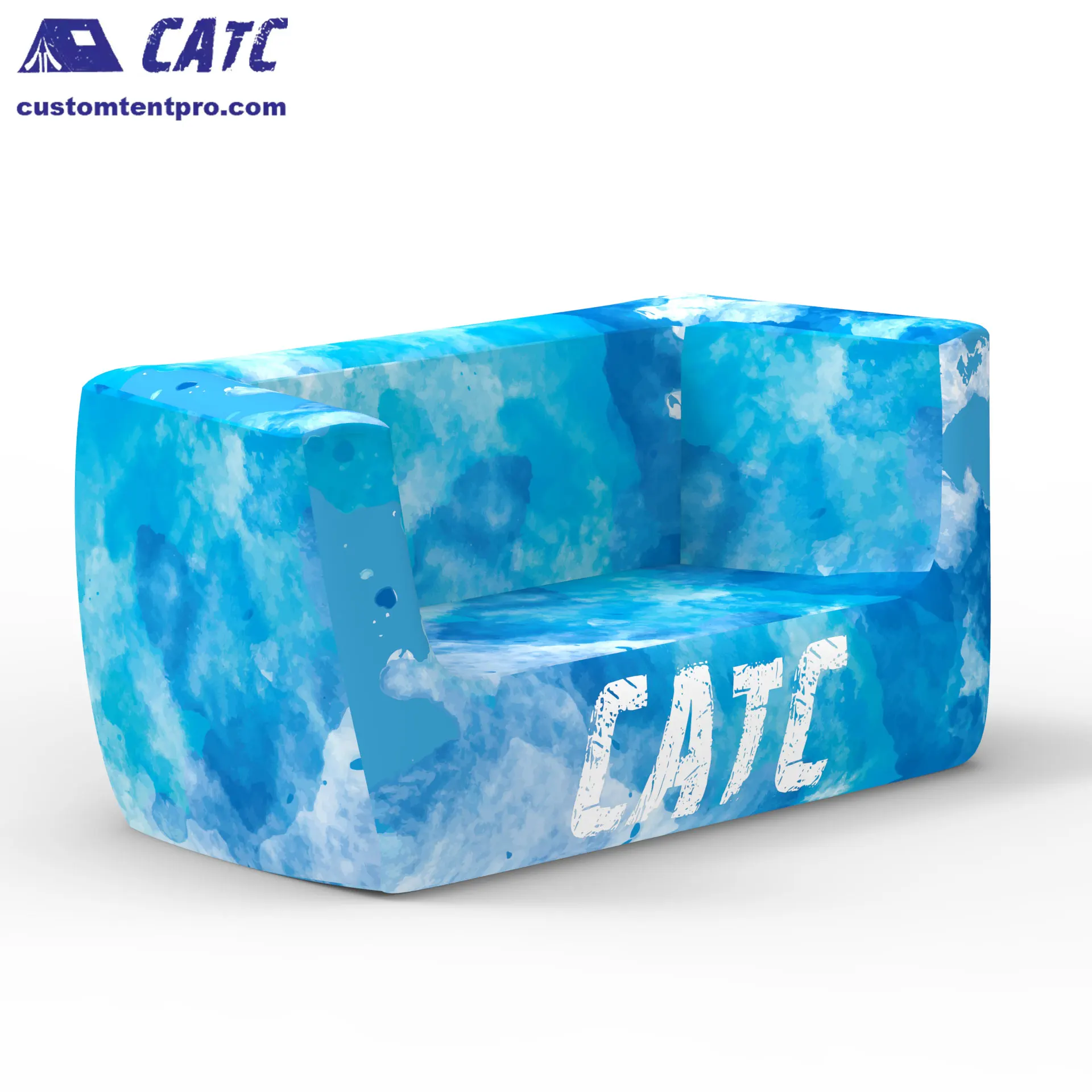 CATC Lightweight Easy Move Furniture Comfortable Airtight Sofa with Two Seats Outdoor Camping Activities Advertising Inflatables