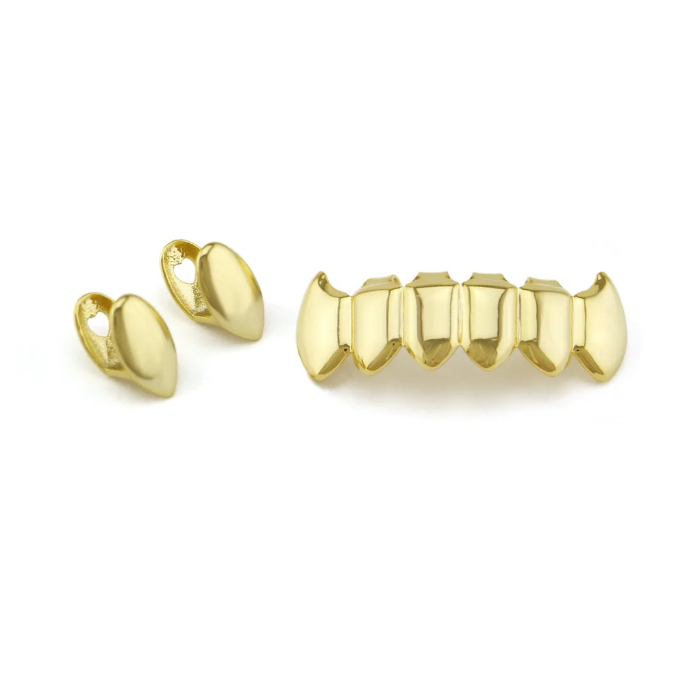 Hiphop Top Teeth Grillz Gold