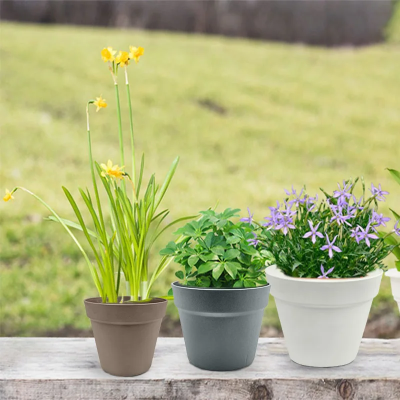 Top Quality Plastic Plant Flower Pots Vertical Farming Plastic Planters with Drainage Hole for Indoor Outdoor Garden