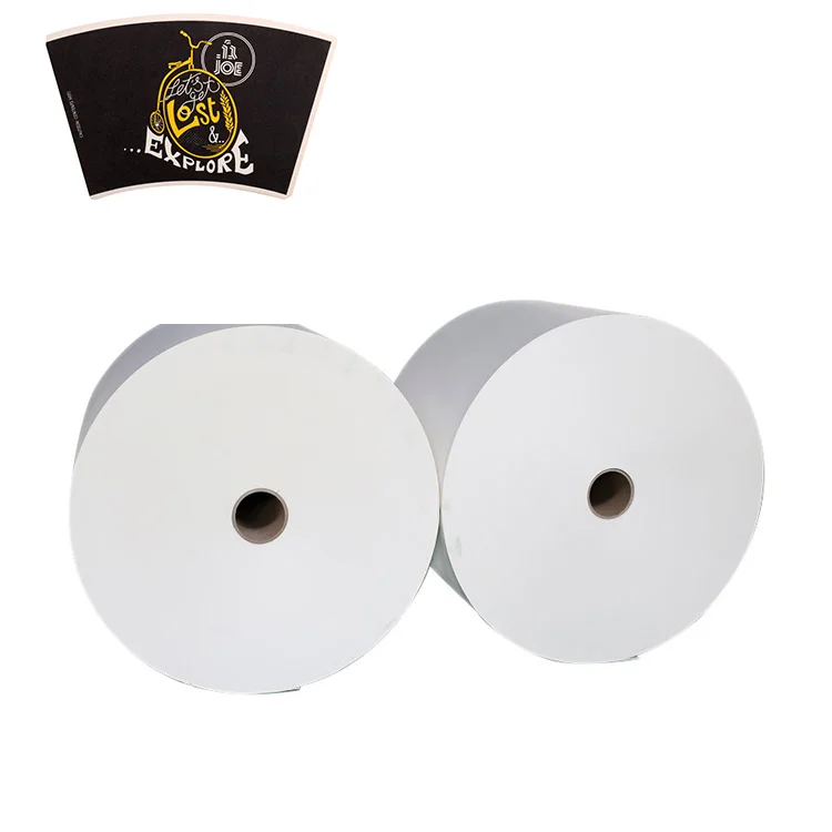 Wholesale biodegradable Food Grade 100% Green PLA coated paper printing paper material roll for cup