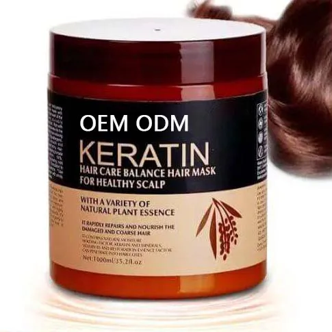 Factory Custom 1000mL 500mL Salon Keratin Hair Mask For Treatment Healthy Scalp Smooth Shiny Damaged Frizz Free Hair Mas