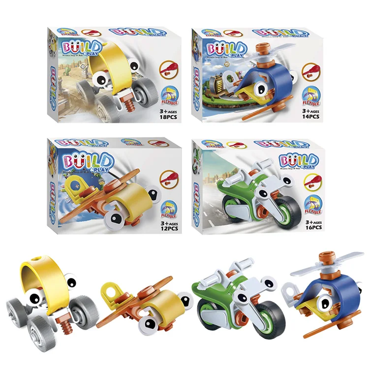 
Shantou Hanye Intelligent DIY Assemble Toys Plastic Developing Flexible Model Building Blocks For Kids 