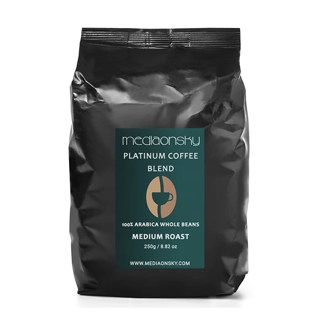 
250 г, 100% чистые кофейные зерна, Арабика, жареные кофейные зерна-Platinum Mediaonsky Cafe 