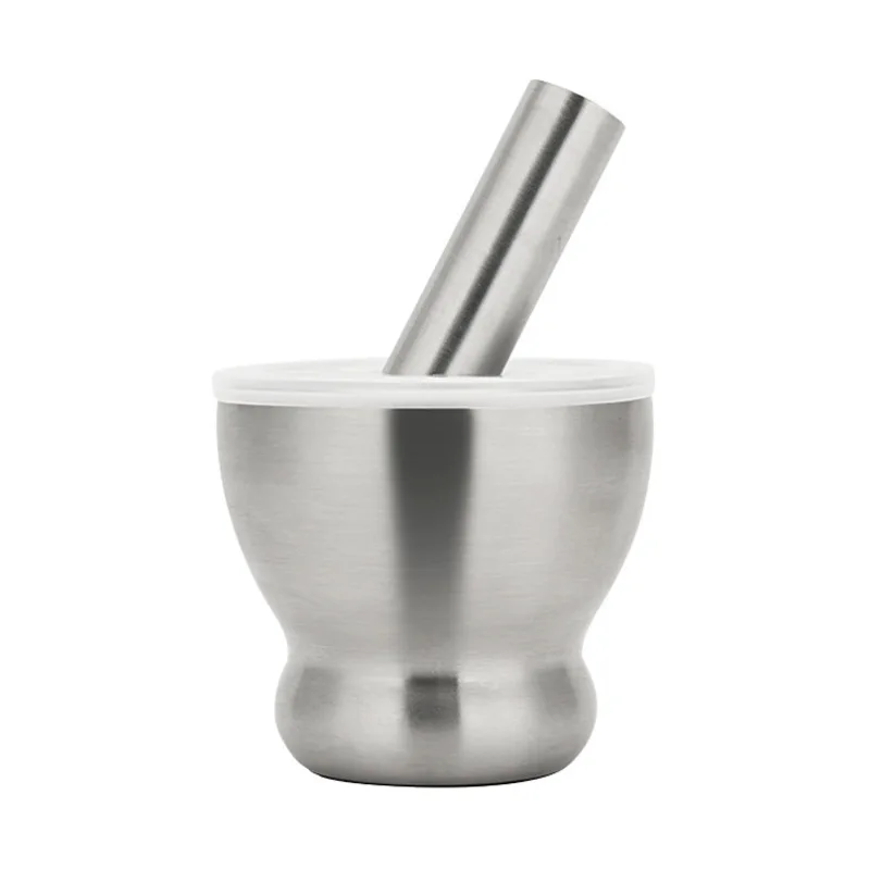 Spice Tools Stainless Steel Mortar and Pestle with Lid
