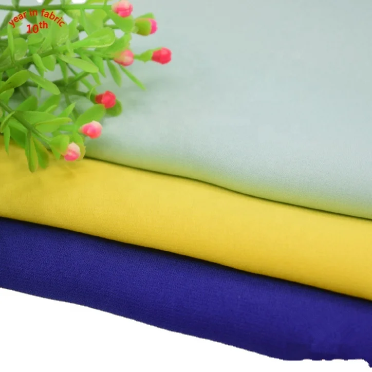 stock lot wholesale 75D 100 polyester moss crepe fabric for women dresses summer 2023