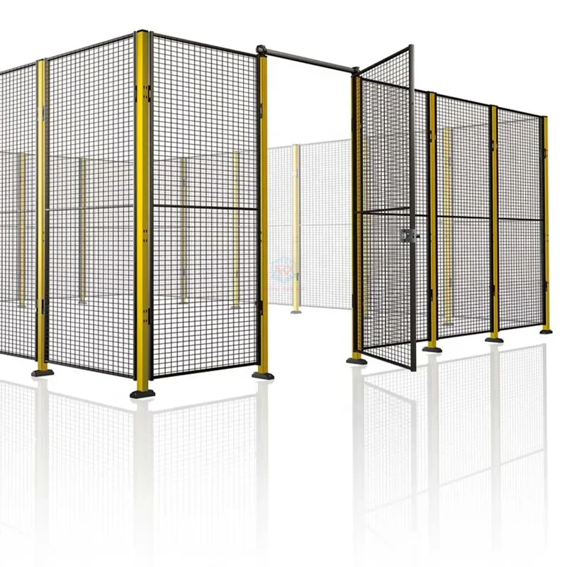 SRX Workshop Production Line Fencing Safety Guarding Metal Post Fence Iron Wire Mesh Robot Boundary Wall Fencing
