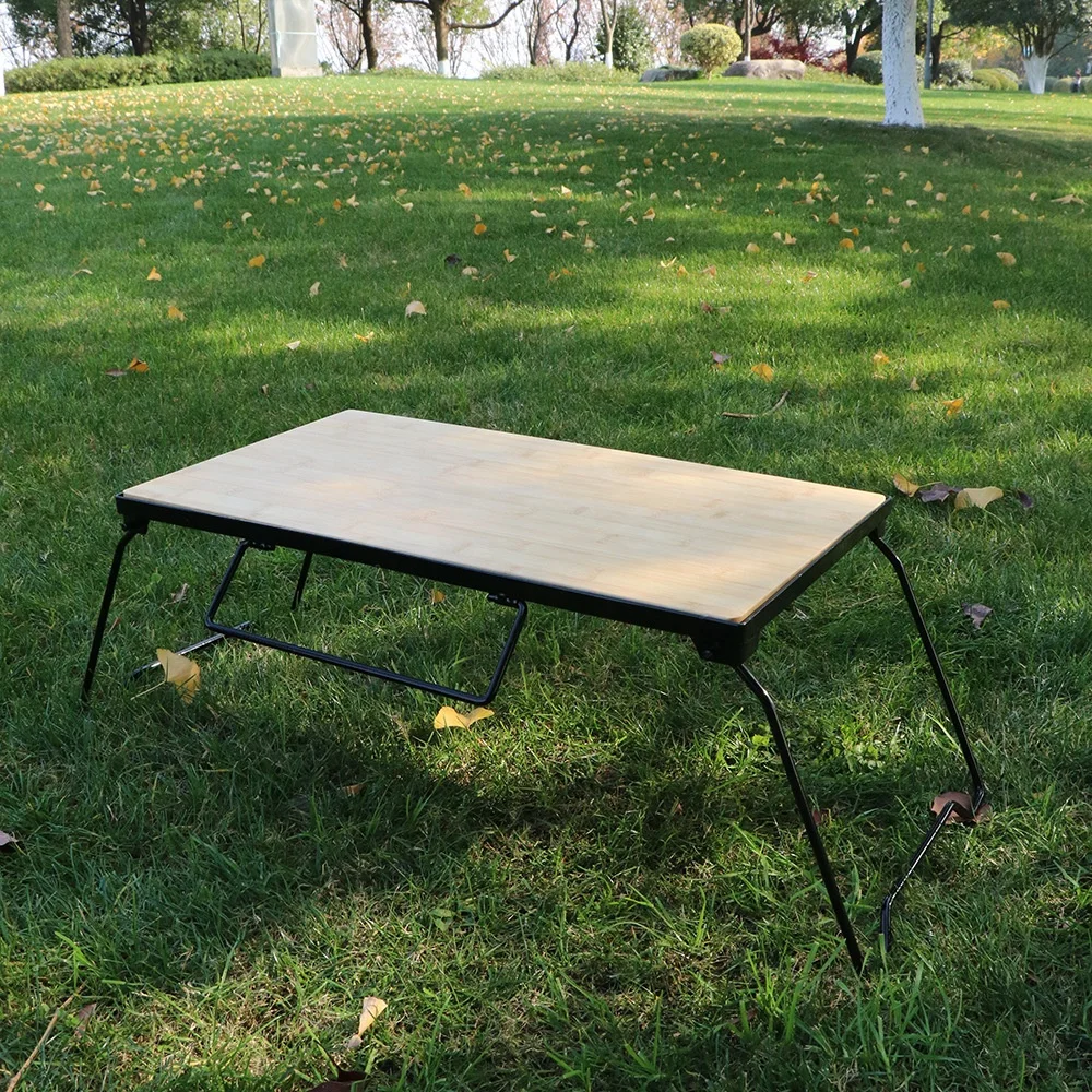 Outdoor Multifunctional Barbecue Table Portable Folding Black Barbecue Net Table Outdoor Portable Camping Table