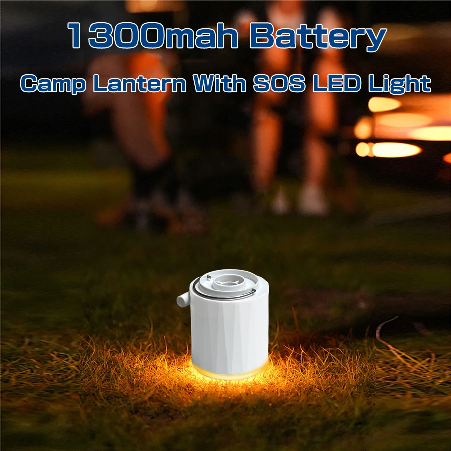 Auto Electric Rechargeable 3 in 1 Air Pump with Inflatable & Vacuum function pump SOS Light Multifunctional Camping Tool