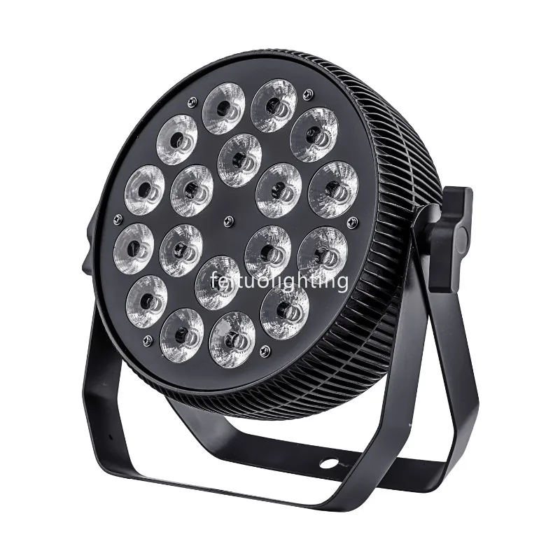 Сверхъяркий светодиодный плоский светильник par dmx 512 18x18 Вт RGBWA + фиолетовый 6 в 1