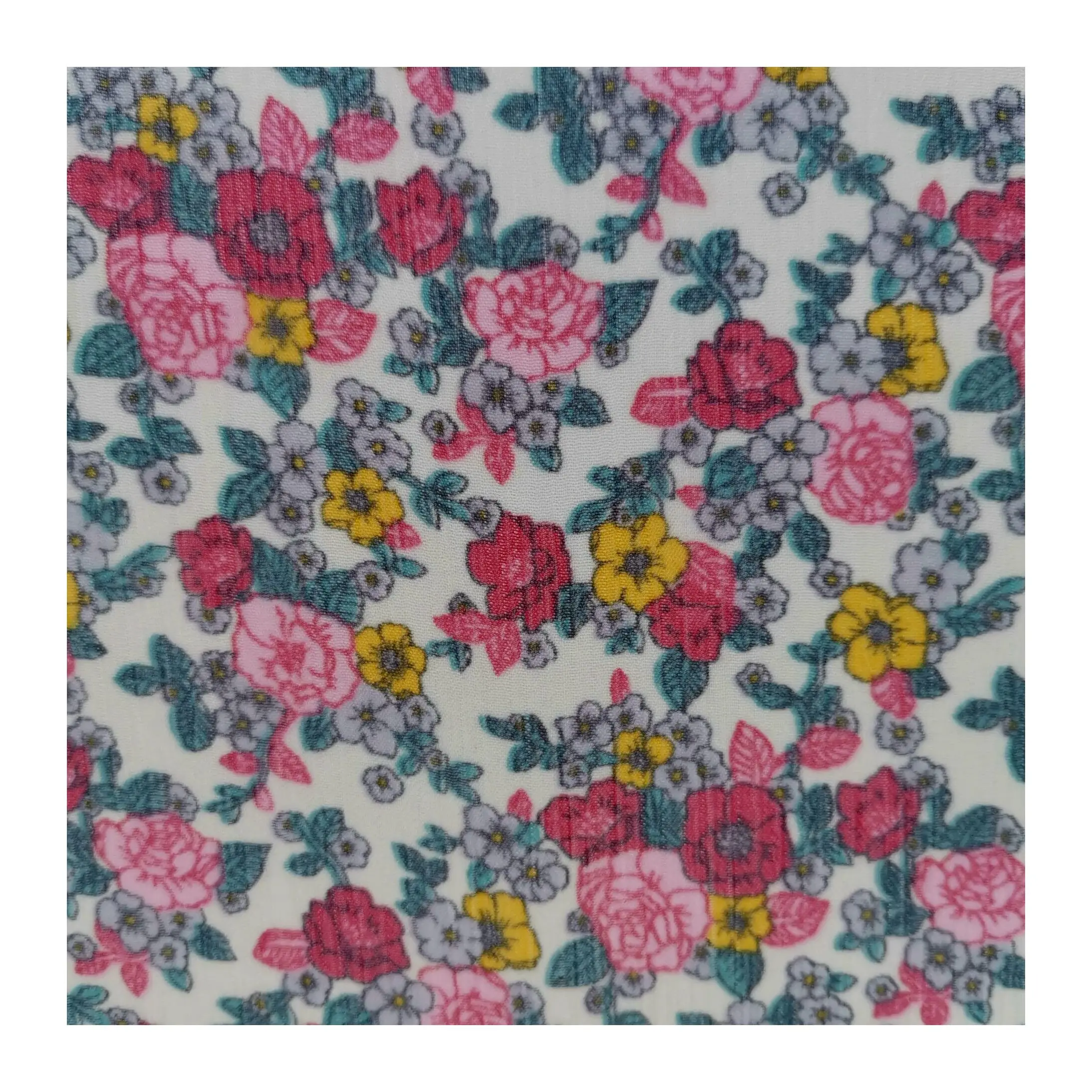 Летняя Яркая милая Цветочная дизайнерская креп-шифоновая ткань из 100% полиэстера с принтом жоржет для платья блузки