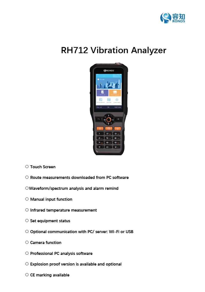 Ronds RH712 siterite explosion proof single channel vibration meter