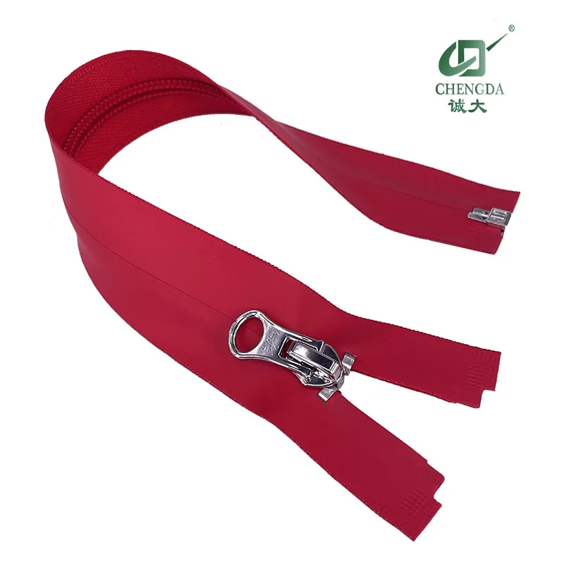 Manufacture Wholesale 5# Waterproof Zipper Long Chain PU TPU PVC High Quality Auto Lock Close-end Sustainable zipper For Garment