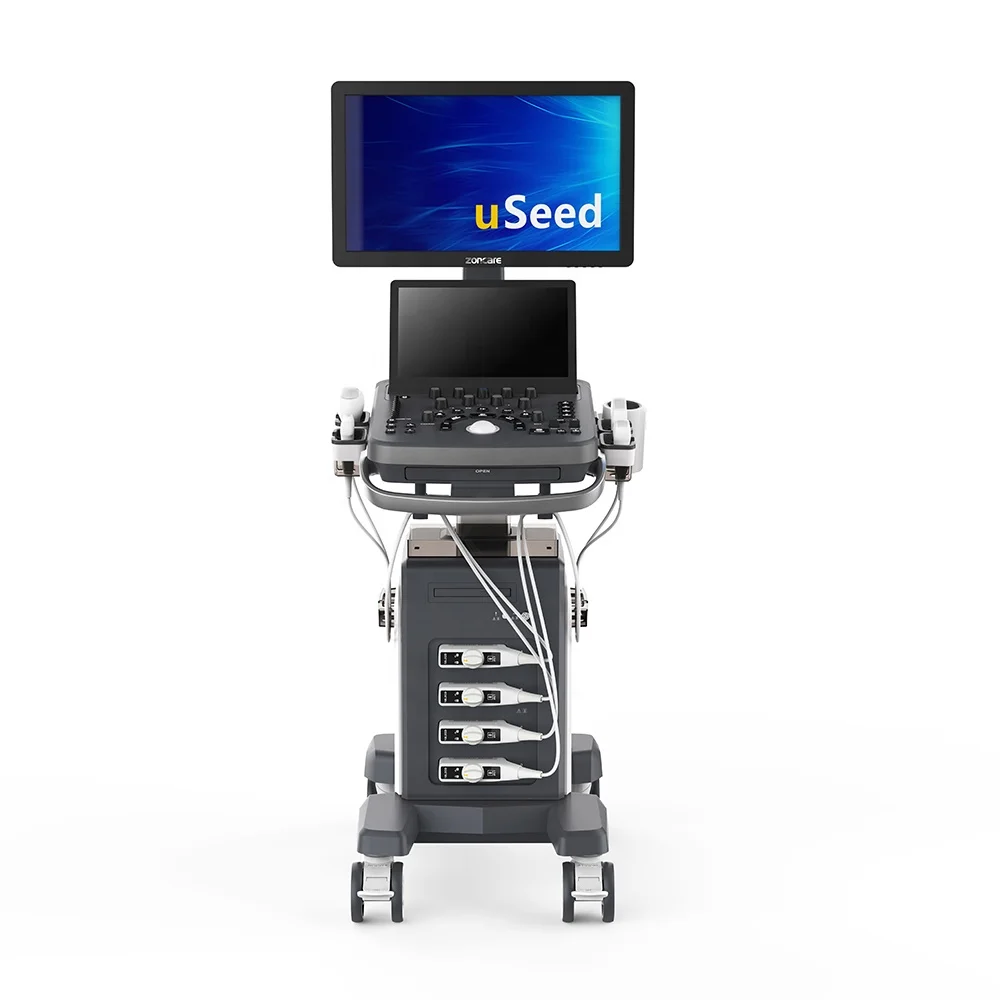 LTUB72 Medical Instruments 3D/4D Usg Machine 19 Inch Lcd Monitor Trolley Color Doppler Ultrasound