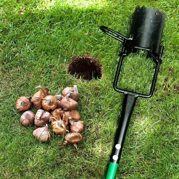 5-in-1 Lawn and Garden Tool, Updated Bulb Planter Long Handle for Digging, Weeding, Soil Sampler, Transplanting, Sod Plugger