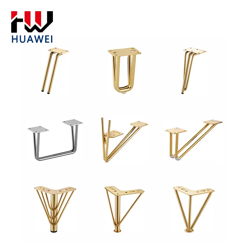 New Product Table Legs Base Feet Silver and Gold Metal Polish Brass Furniture Leg Bed Foot Sofa Accessories