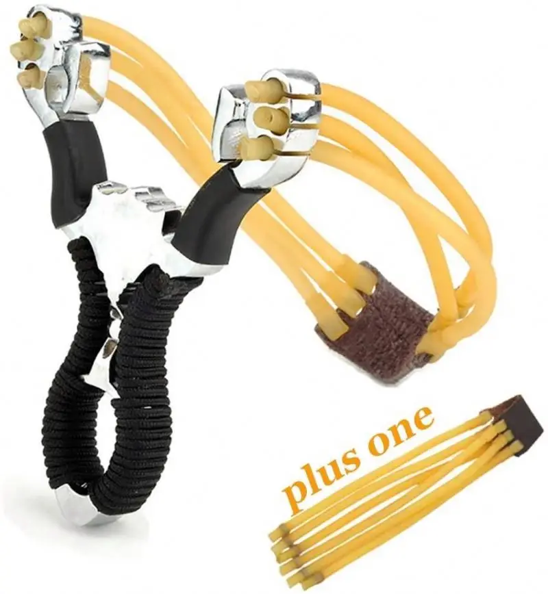 Набор для занятий спортом на открытом воздухе из нержавеющей стали с плоской резиновой металлической рогаткой деревянной ручкой