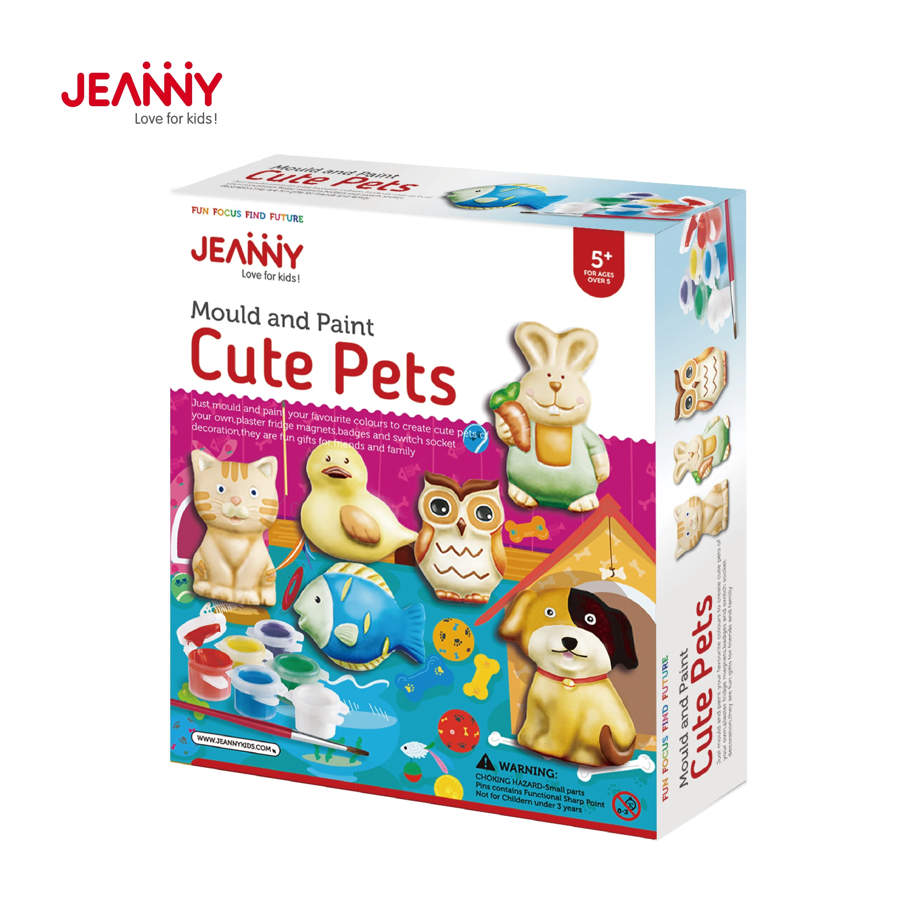 Mould and Paint Cute Pets Gypsum Plaster DIY Art Painting Kids Boys and Girls Activity