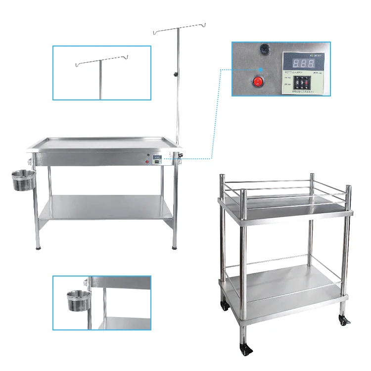 New design stainless steel electric control pet operating table Electric Lift Stainless Steel Vet Table