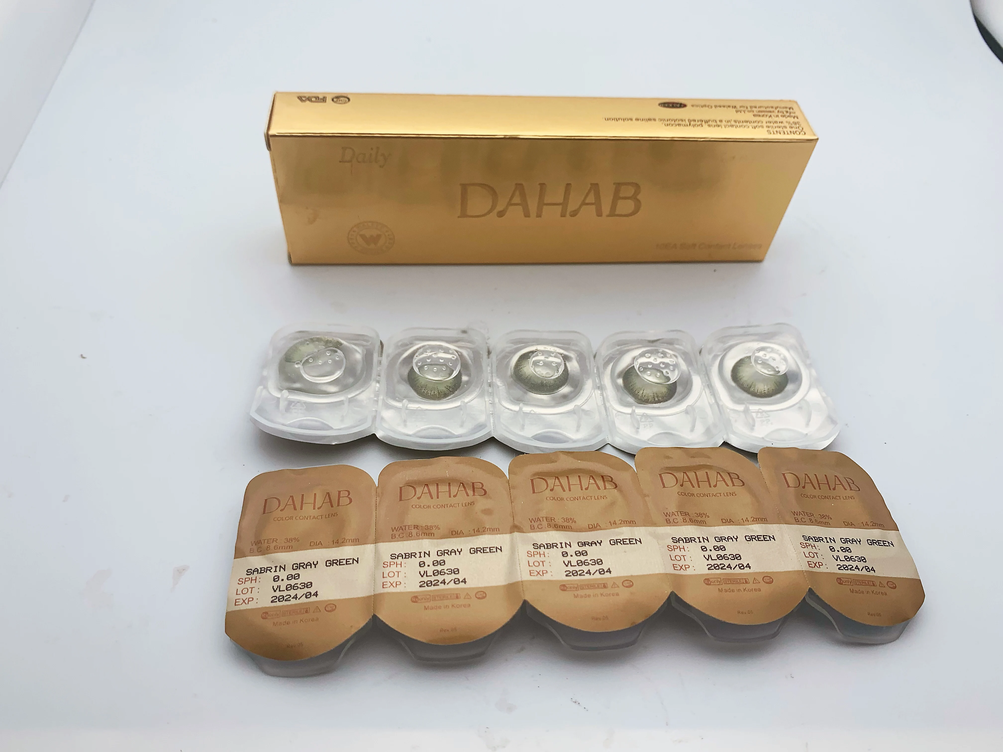 
Daily colored contact lenses good price Prescription CARAMEL#21koran material 10 pc inside 