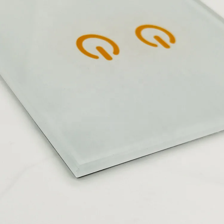 Factory custom screen print tempered glass panel Switch glass panel