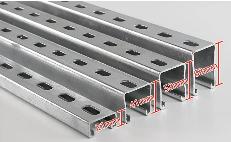 photovoltaic support systems SS316 Unistrut 41x41x2.0 Hdg Strut Channel Unistrut