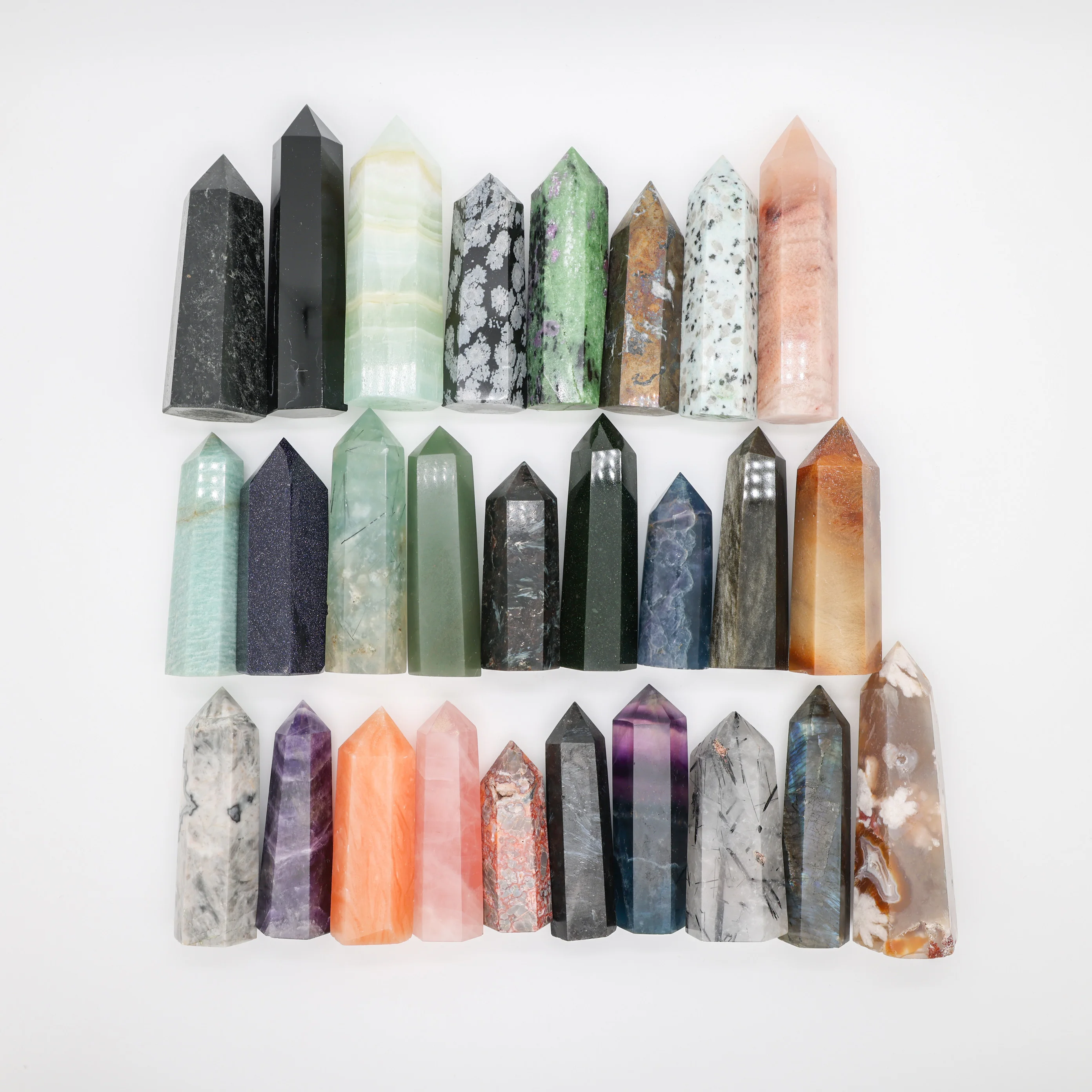 Wholesale low price  Natural Custom Gem Crystals quartz tower  Healing wand stone crystal Point
