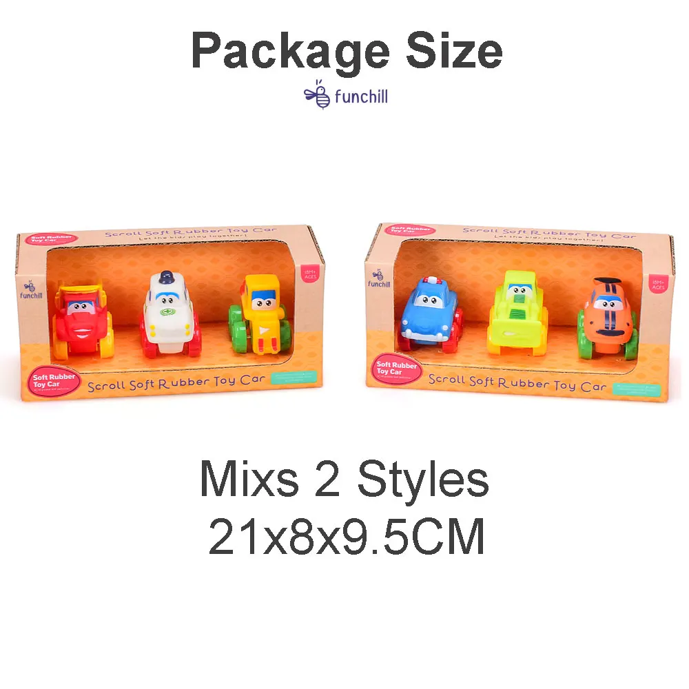 Wholesale Jouet Pour Enfants Baby Interactive Toy Cartoon Animals Scroll Soft Rubber Sliding Car Custom Vinyl Toy