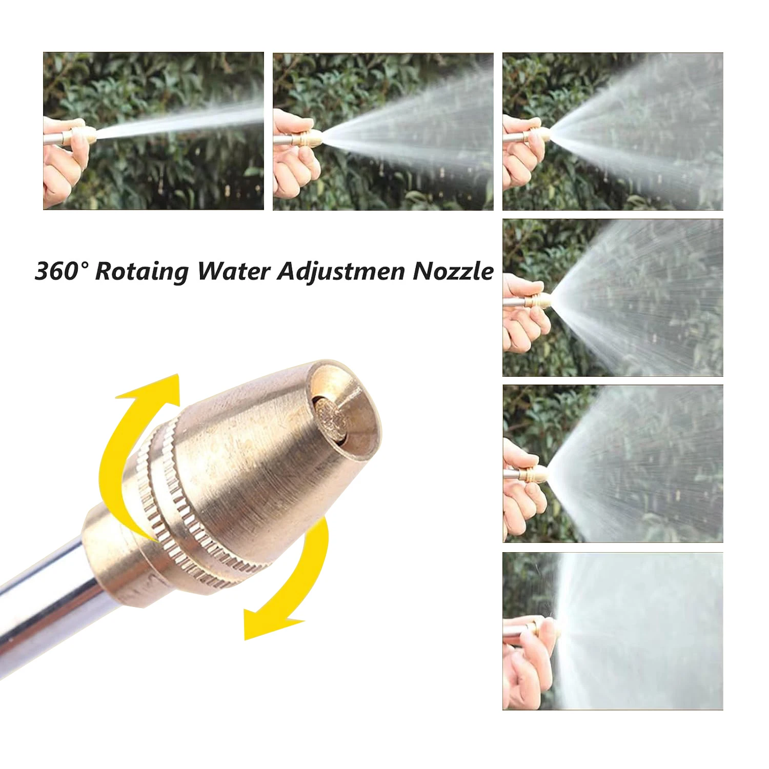 High Pressure Aluminum Garden Water Gun Garden Hose Nozzle Water Sprayer With Cooper Connector