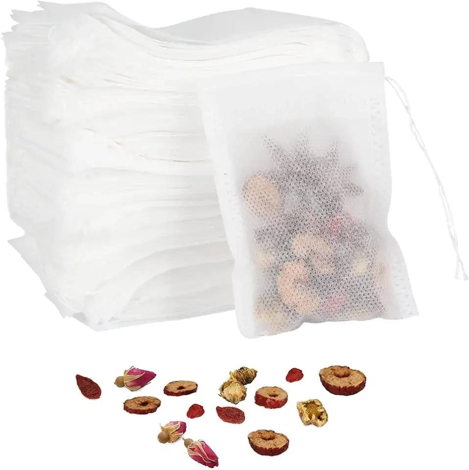 Economical Home Office Hotel Cafe White Tea Bag Loose Leaf Tea Filter Bags Disposable Natural Empty Tea Bag With String