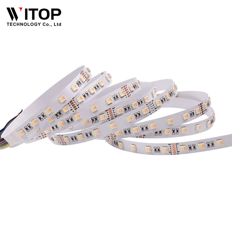 DC24V водить 60leds RGBWW освещения 2800-6500K RGB теплый + белый холодный 5 видов цветов в 1 Led Светодиодная лента с usb-питанием