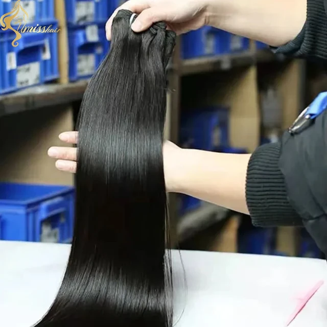 12A Grade Best Quality Raw Cuticle Aligned Virgin Indian Hair Bundles Vendors Vietnam hair Double Drawn Human Hair Bone Straight