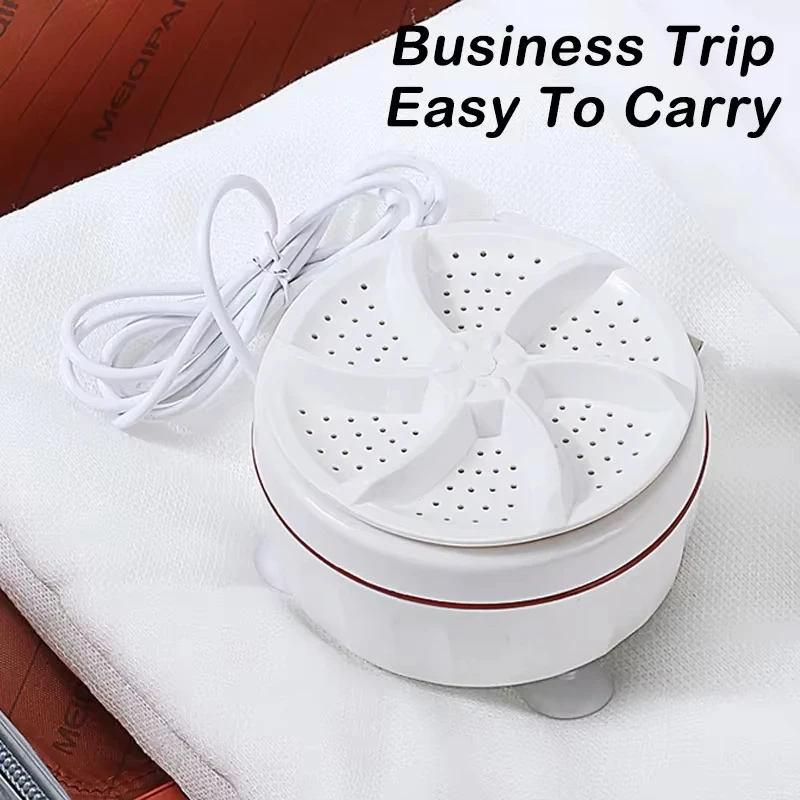 USB Travel Washer Washing Air Bubble Machine Ultrasonic Rotating Turbine Washing Machine for Socks Underwear Wash Dishes