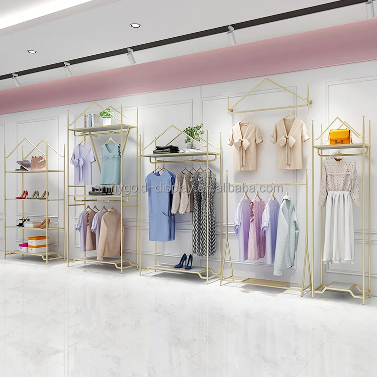 Fashion Shopping Mall Garment Clothing Rack Display Ideas Baby Shop Clothes Display Interior Design for Retail Store