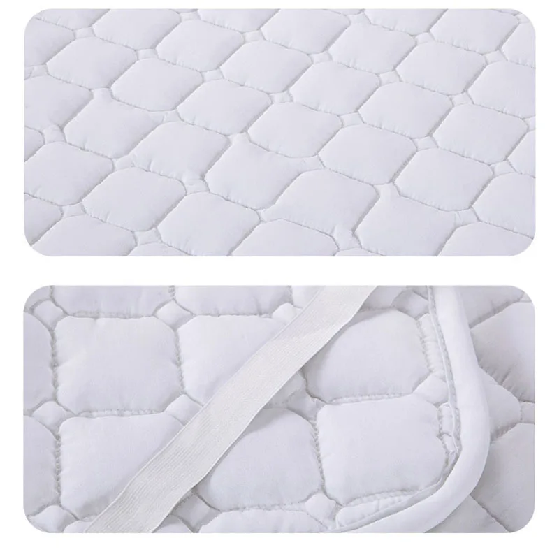 Welcome Customize High Quality 5star Hotel Pure White Thickened Matte Bed Mattress Home Protective Mat Hotel Bedding Set