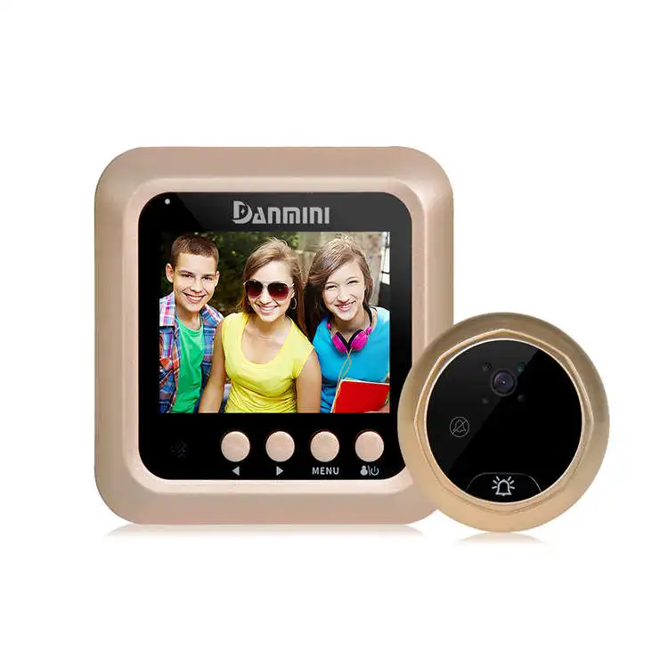 2.4inch smart door  viewer-night vision-dry battery  with 3pcs*1.5V/AAA battery and 5V 1A wire charging Micro USB