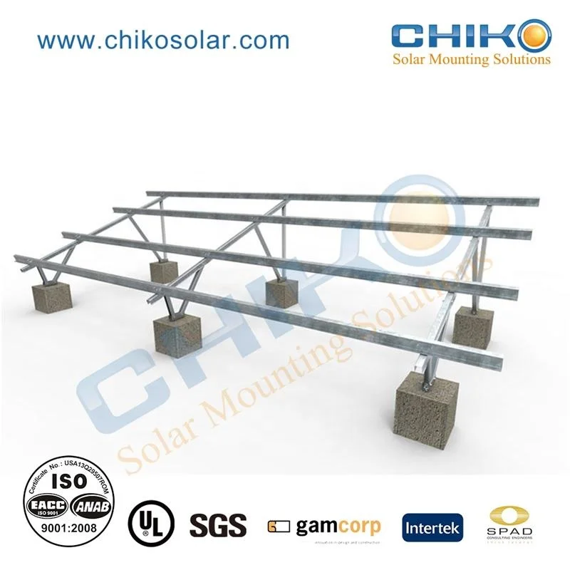 Galvanized steel ground solar mounting system bracket / racking / stand