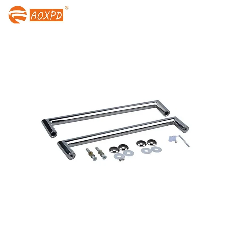 New Chinese Style Bathroom Glass Door Handle Stainless Steel Handle Back to Back Glass Door Handle