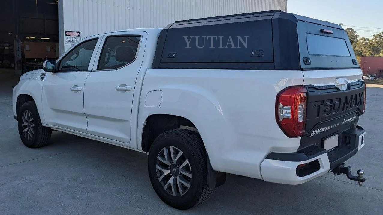 TRUCK CANOPY  For LDV T60 MAX (Luxe, Pro) DC 2019-2023 BLACK TITAN HYBRID CANOPY  Truck topper waterproof Anti theft Hardtop