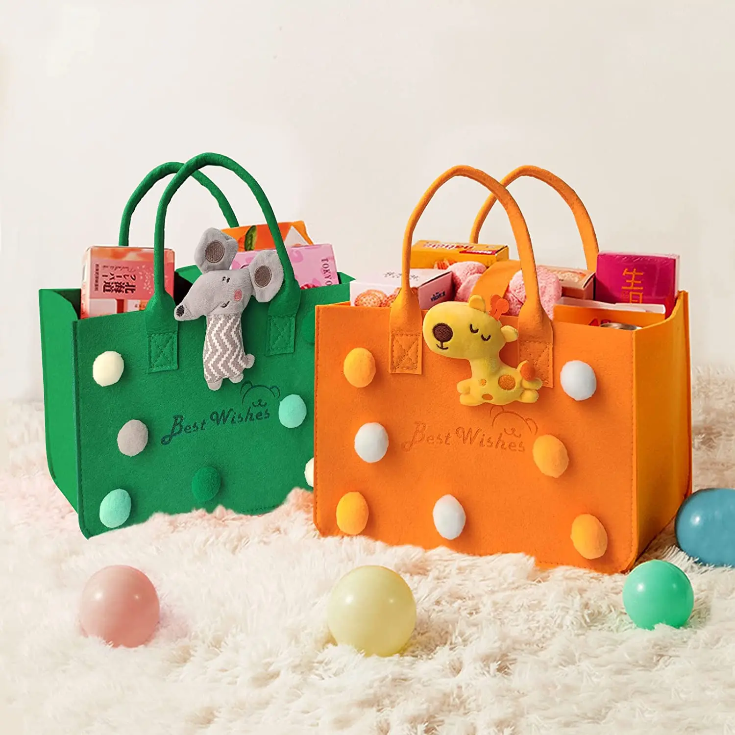 Прямая поставка с завода, женская сумка через плечо, сумка-тоут из войлока с сертификатом GRS