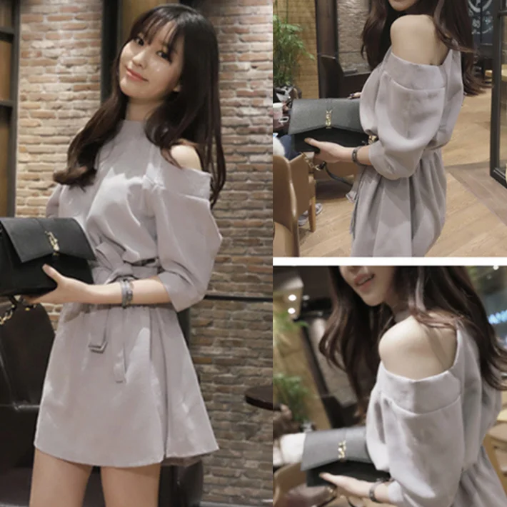 Latest fashion ladies dress short sleeve sweet women summer trend Korean dresses