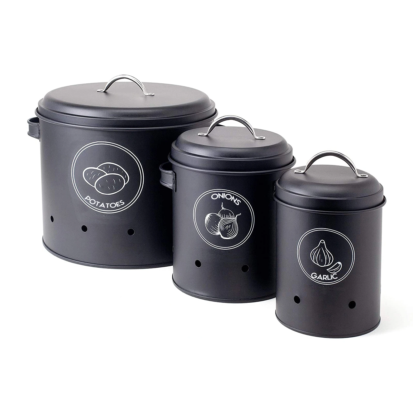 household items onion garlic potato storage bin