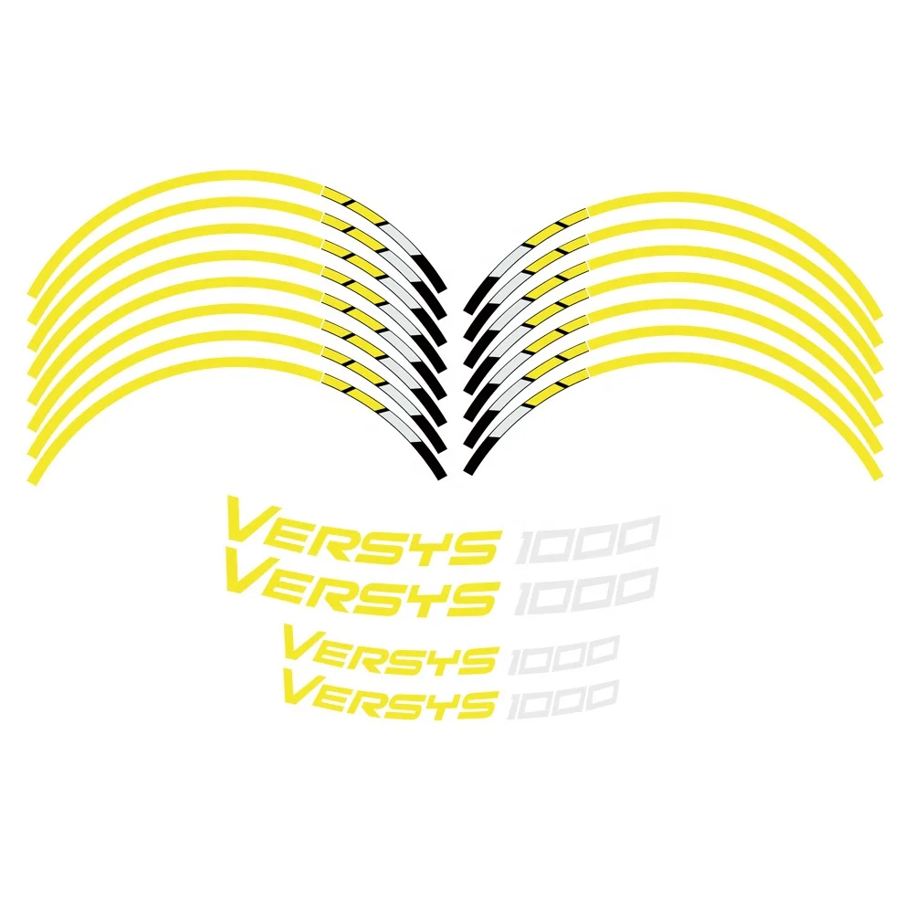 Motorcycle For Kawasaki VERSYS 1000 VERSYS1000 New Reflective Wheel Stickers Front And Rear Custom Inner Wheel Stickers
