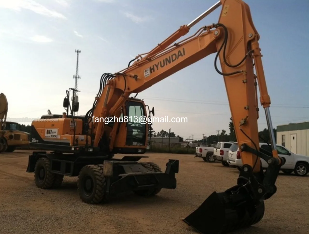 wheel excavator Used Hyundai 210w-9 R210 excavators original condition machinery construction equipments for sale good korea